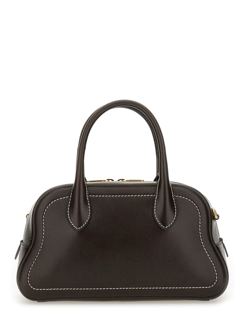 Bally Stitching Contrast Detachable Strap Top Handles Bag