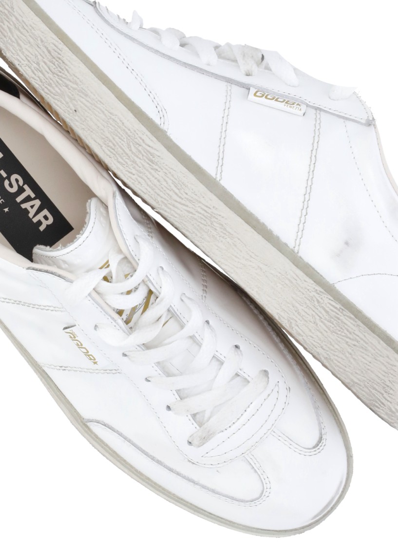 Golden Goose Distressed Lace-up Sneakers Rubber Sole In White