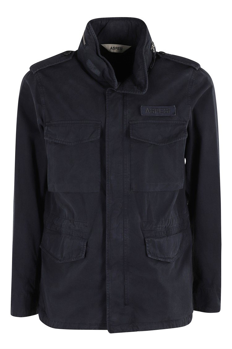 Aspesi Minfield Jacket With Concealed Hood And Adjustable Features