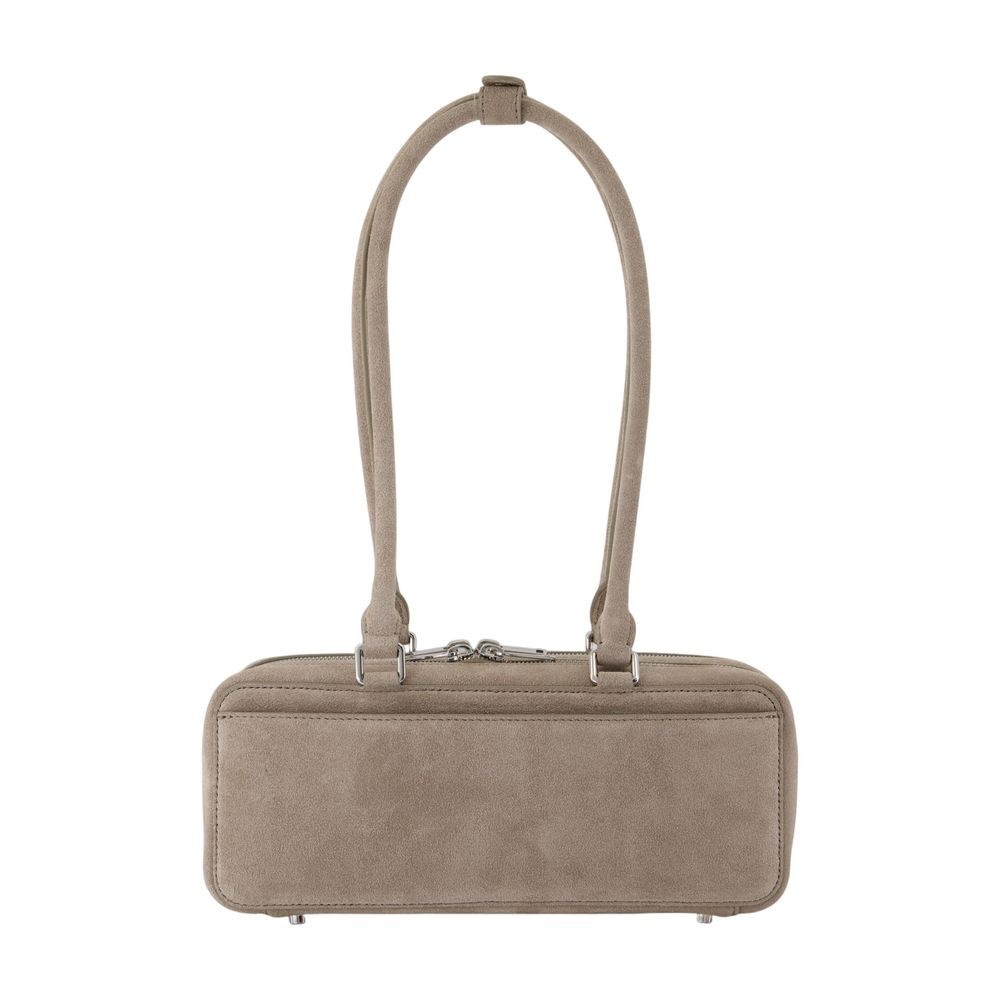 Self-portrait Baguette With Charm Shoulder Bag - Leather - Grey