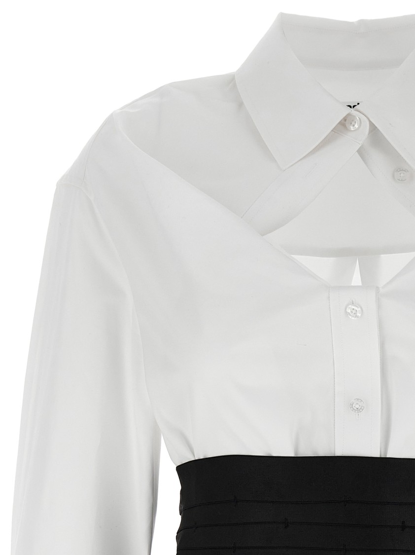 Alexander Wang Mini Shirt Dress With Elastic Waist