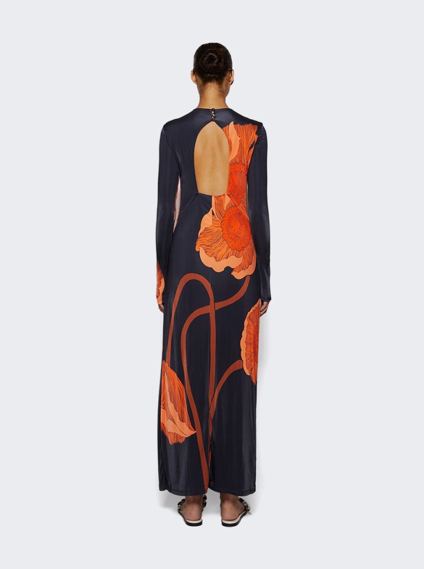 Johanna Ortiz Colourful Allegory Ankle Dress In Multicolor