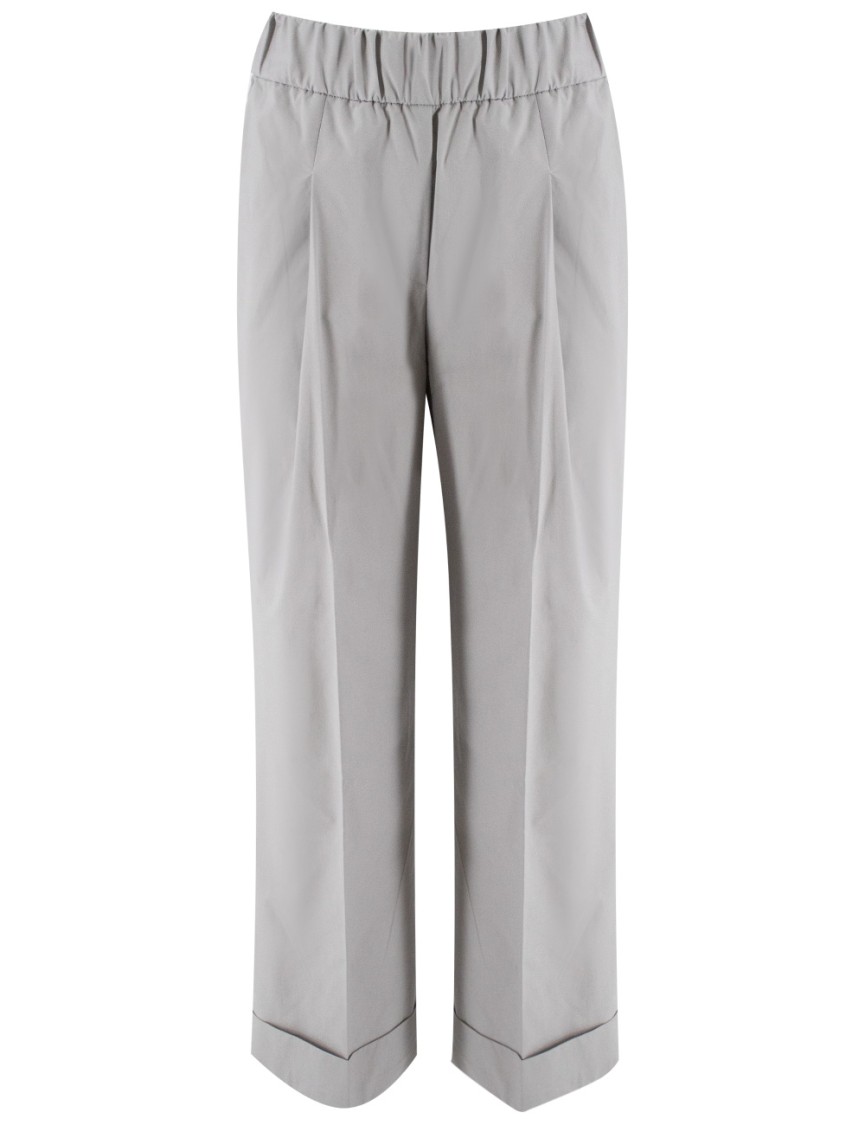 Le Tricot Perugia Tailored Wide Trousers With Elasticated Waistband