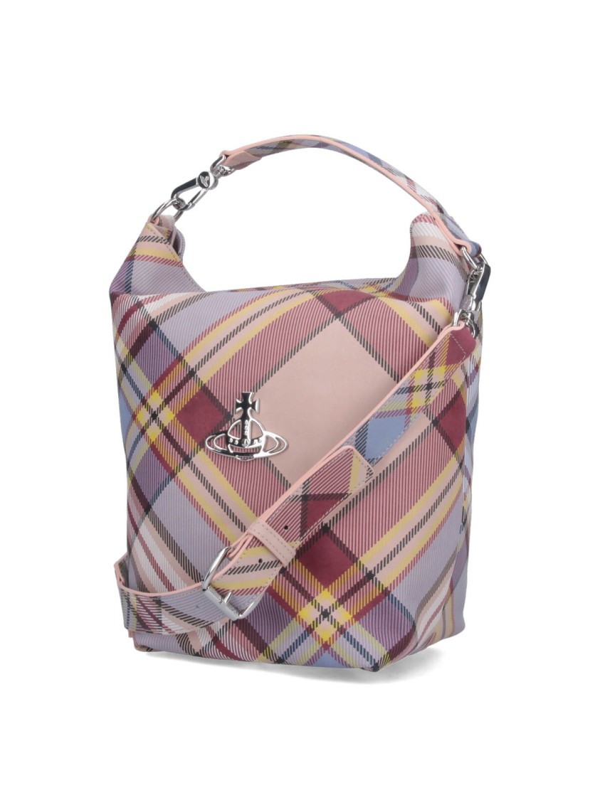 Vivienne Westwood Tartan Logo Bucket Bag – Multicolor