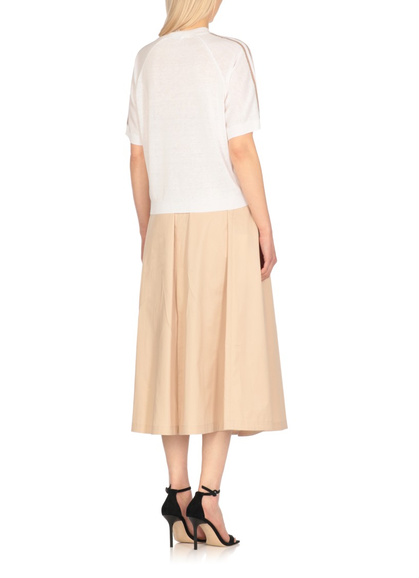 Peserico White Linen And Cotton Sweater