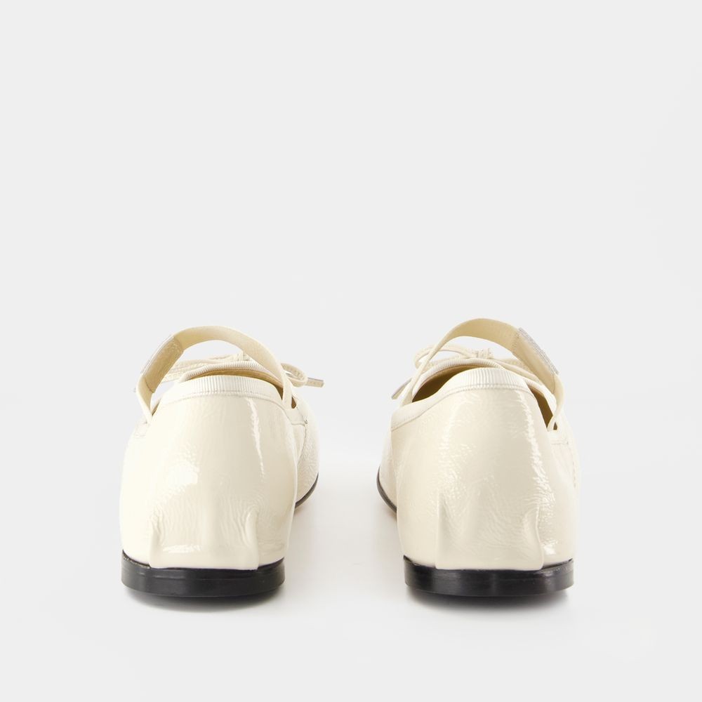 Shop Anine Bing Ballerinas Jolie - Leather - White