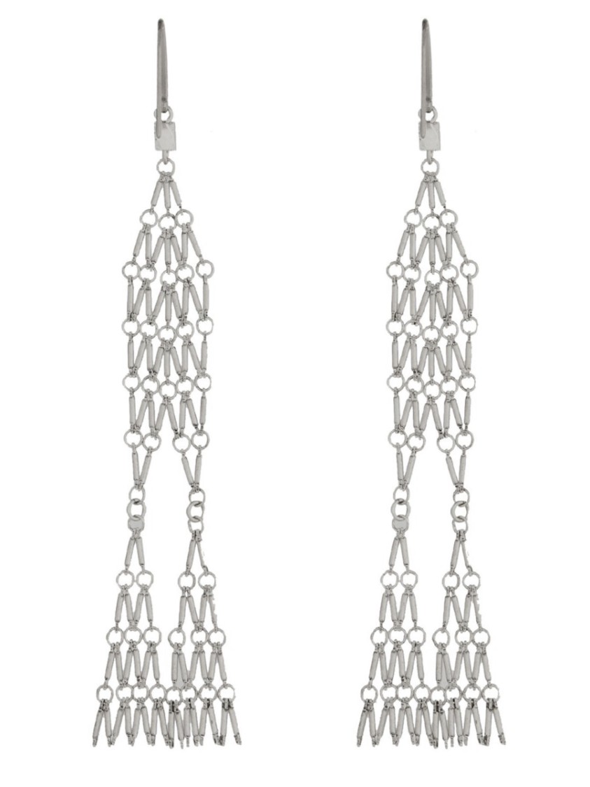 Isabel Marant Embellished Drop Earrings In Silver