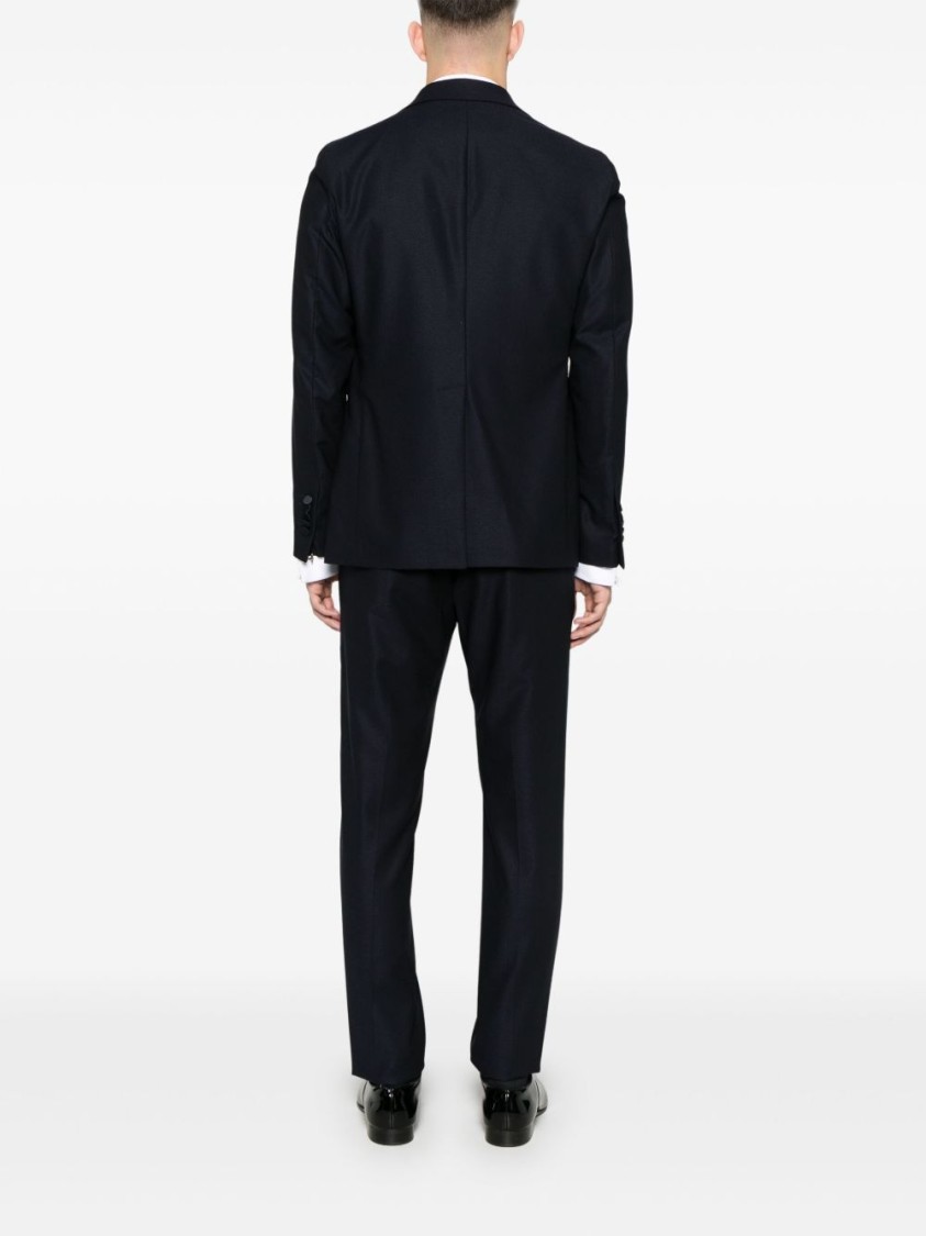 Shop Tagliatore Tailored Suit In Luxurious Virgin Wool In Black