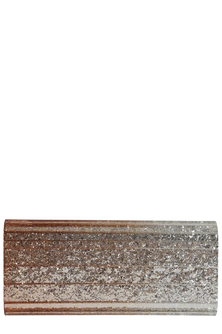 Jimmy Choo Sweetie Pouch In Plexiglass With Glitter Women In Gray