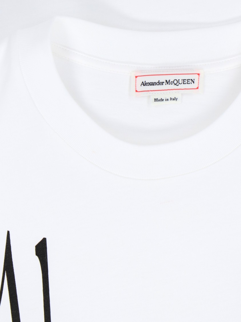 Alexander Mcqueen Alexander Mc Queen Logo Print T Shirt In White