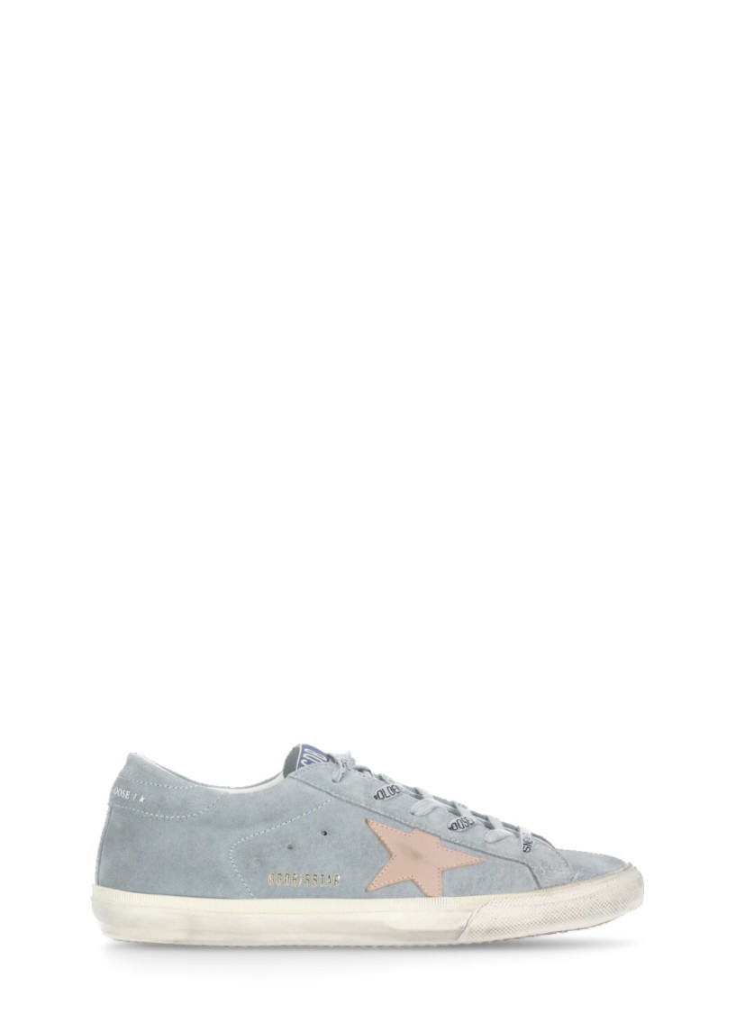 Shop Golden Goose Blue Super Star Sneakers