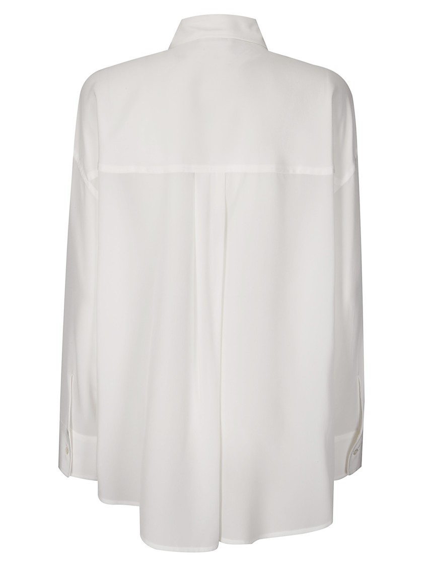 P.a.r.o.s.h Classic-collar Silk Shirt In White