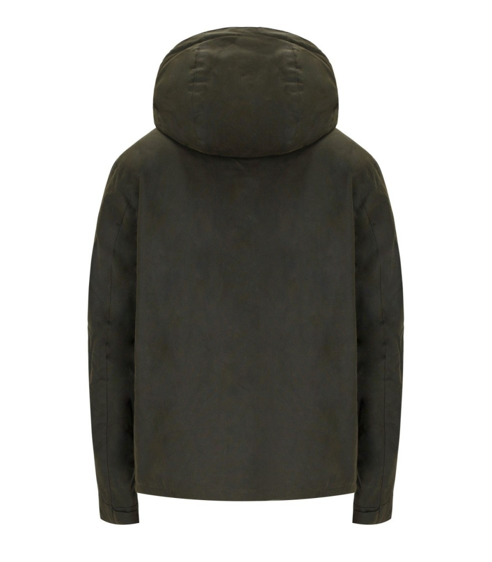 BARBOUR BARBOUR KEVLAR WAX OLIVE GREEN HOODED JACKET