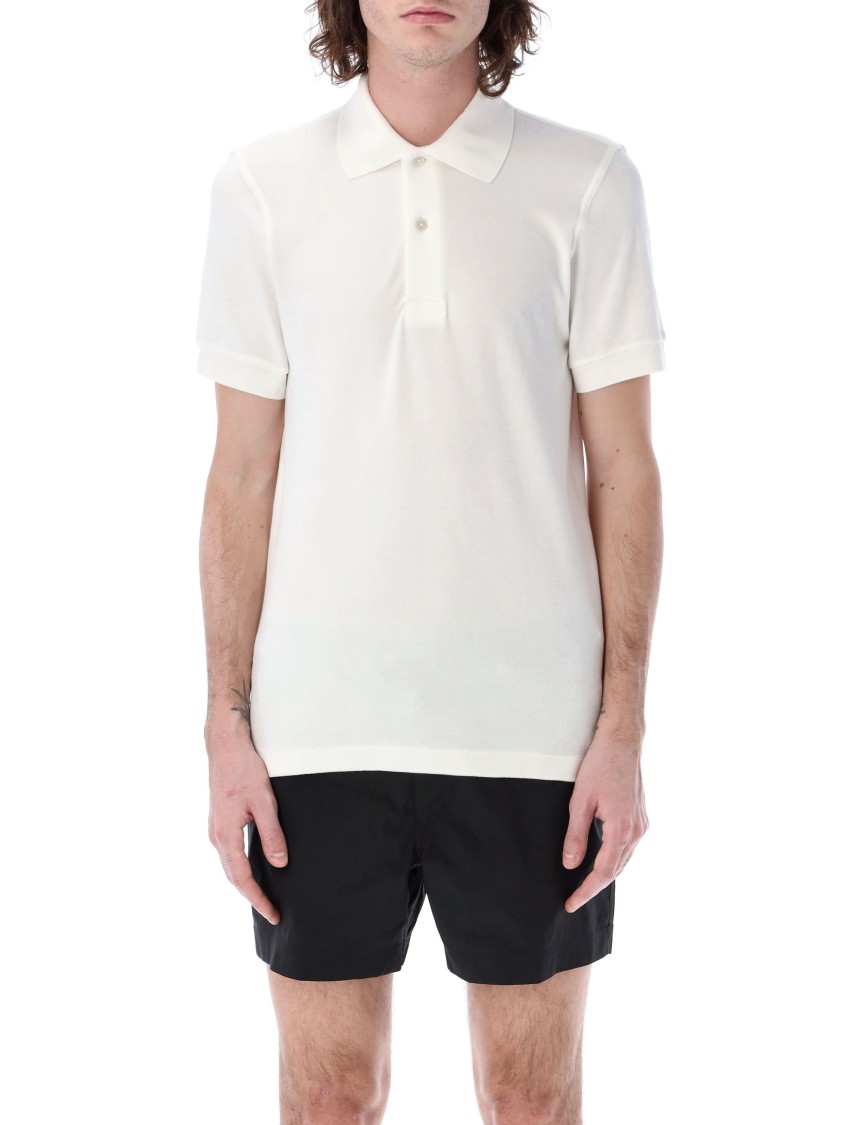 Shop Tom Ford Towelling White Polo