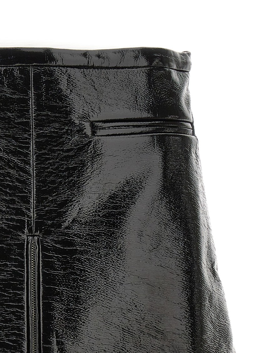 Courrèges Heritage Viny Mini Skirt In Black