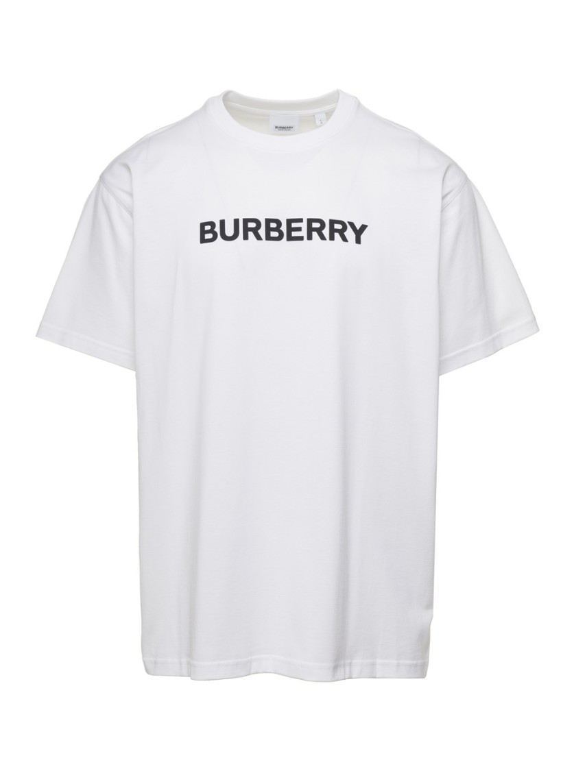 Shop Burberry White T-shirt With Logo