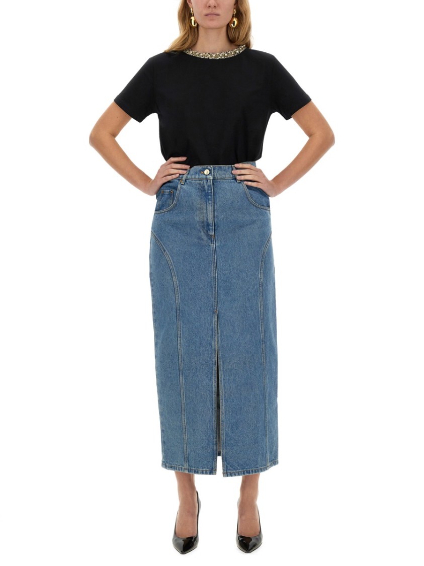 NINA RICCI NINA RICCI LONG DENIM SKIRT