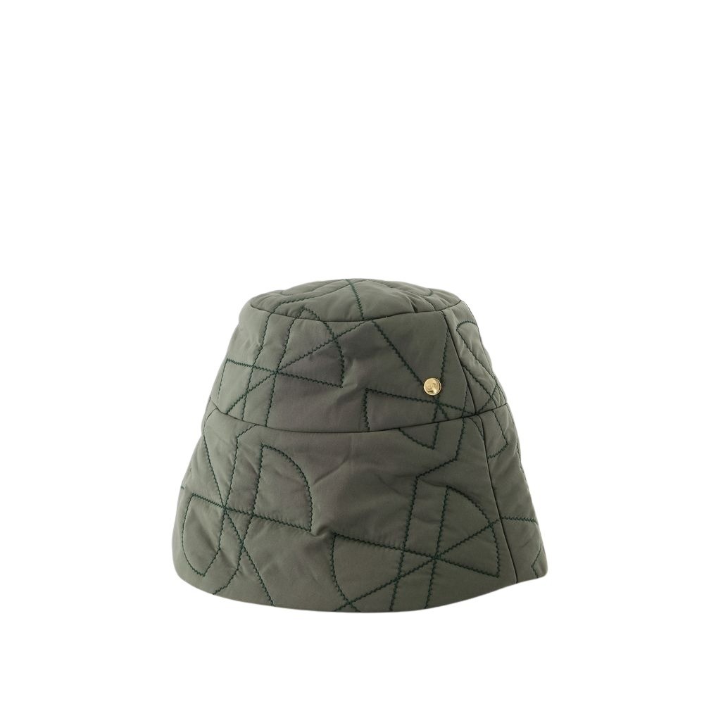 Patou Quilted Bucket Hat In Green