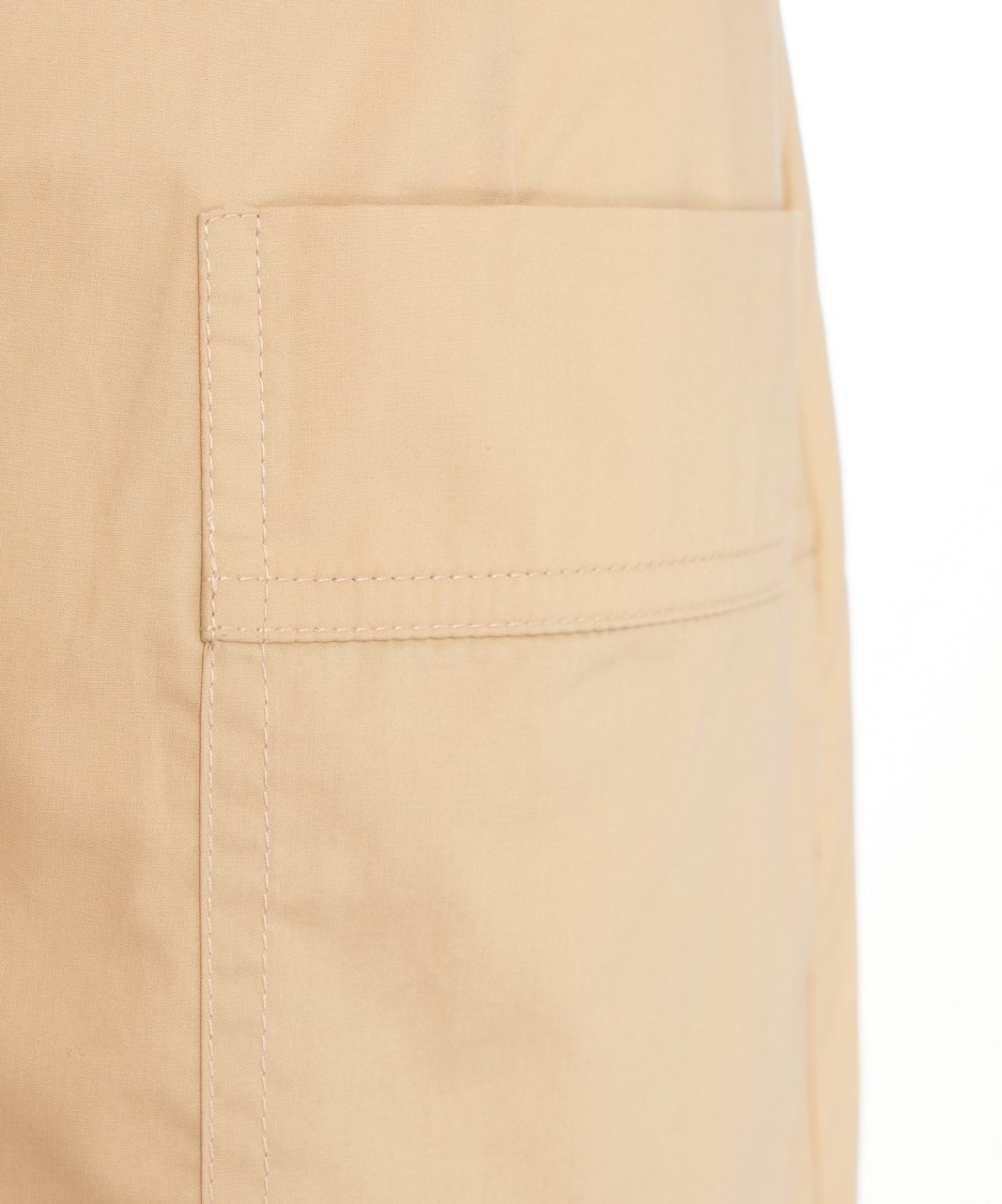 LIU •JO LIU JO BEIGE POPELINE SHORTS WITH ROLLED CUFFS