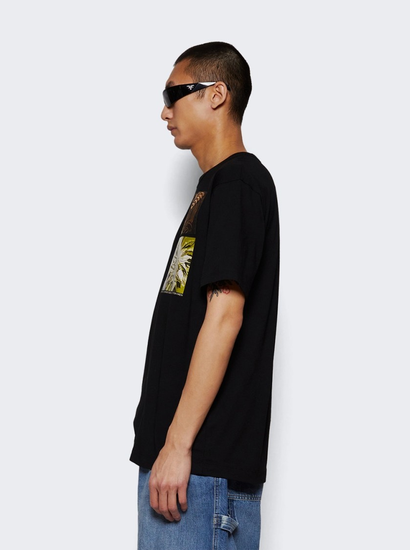 Dries Van Noten Crew Neck Graphic Print T-shirt In Black
