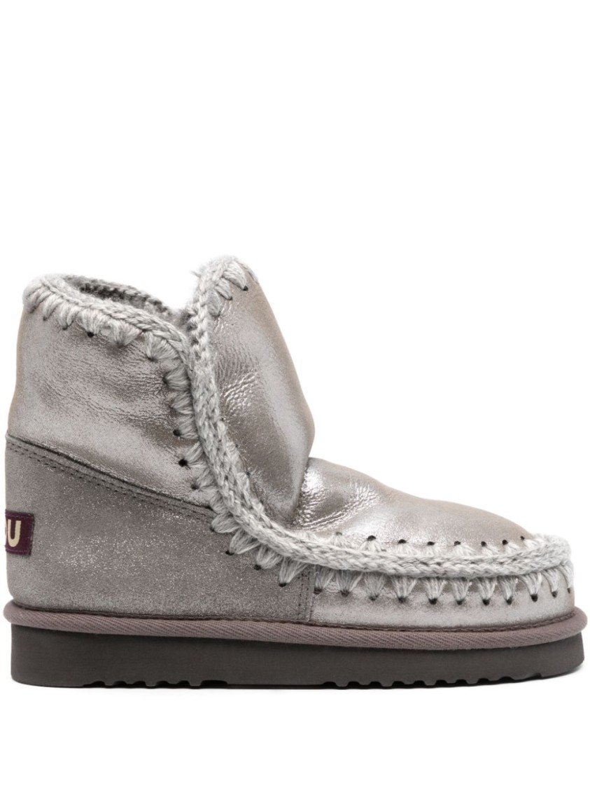MOU MOU ANKLE BOOTS IN DOUBLE FACE SHEEPSKIN WITH DETAILING
