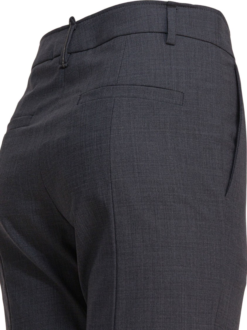 Brunello Cucinelli Tailored Grey Trousers With Mid-rise Waist In Gray