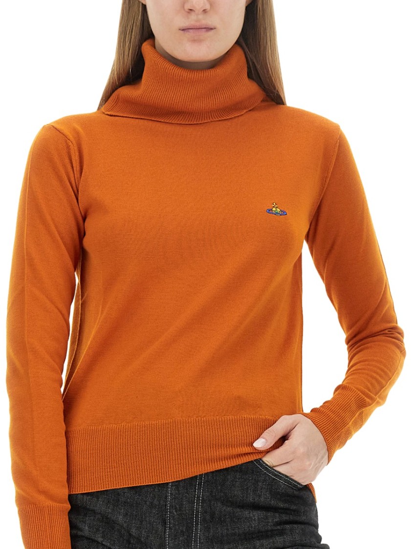 Vivienne Westwood Giulia Turtleneck Jersey In Orange