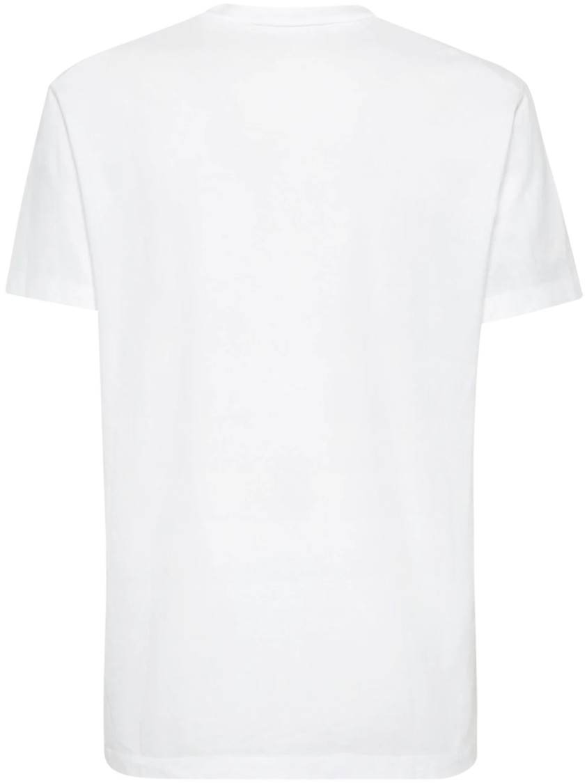 Dsquared2 Crew Neck T-shirt With Bold Logo Print In White