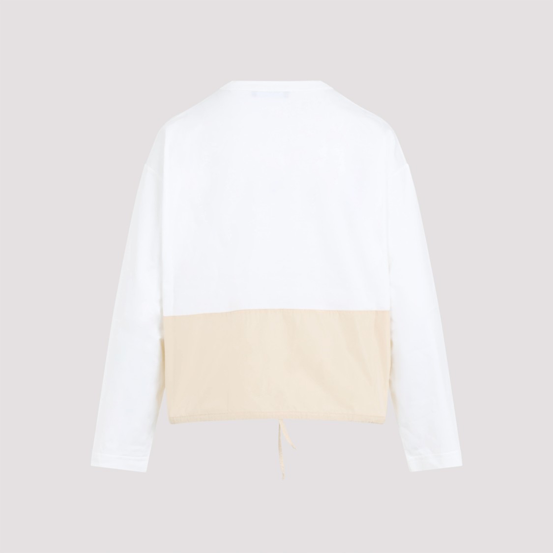 Shop Fabiana Filippi Color-block Cotton T-shirt In White