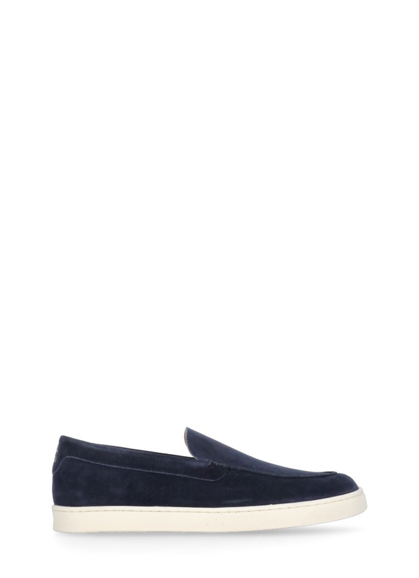 Brunello Cucinelli Round Toe Slip-on Loafers In Black