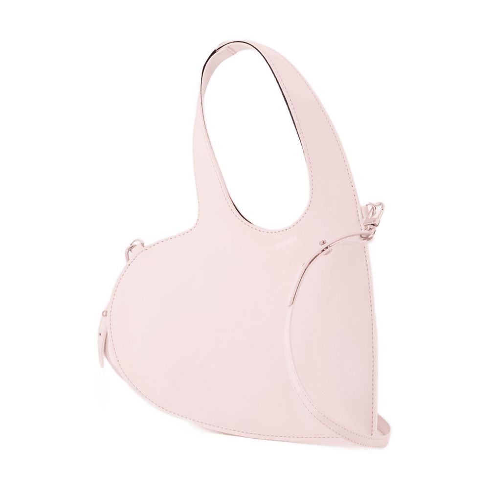 Shop Coperni Baby Heart Crossbody - Leather - Pink