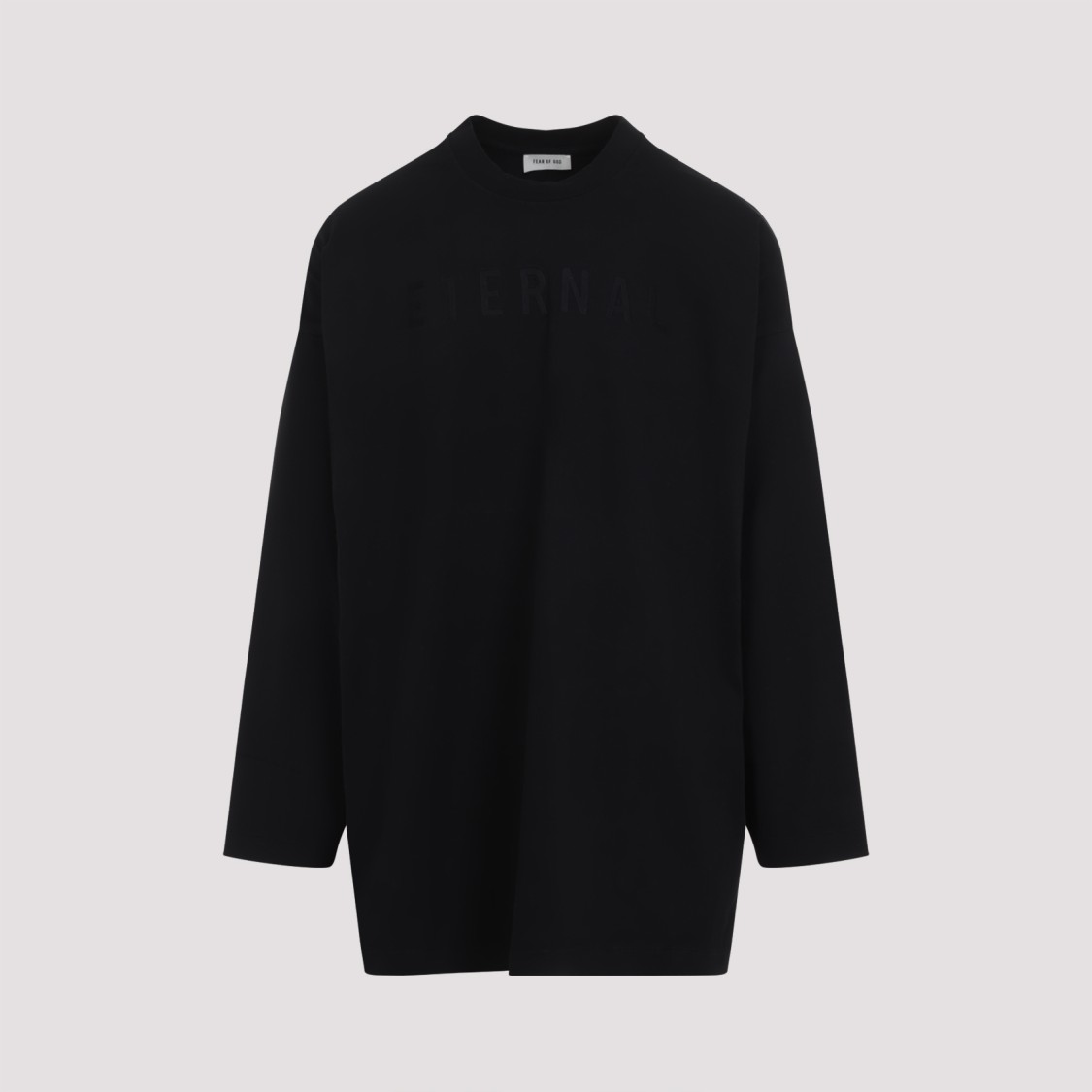 Shop Fear Of God Black Cotton Eternal Long Sleeve Tee