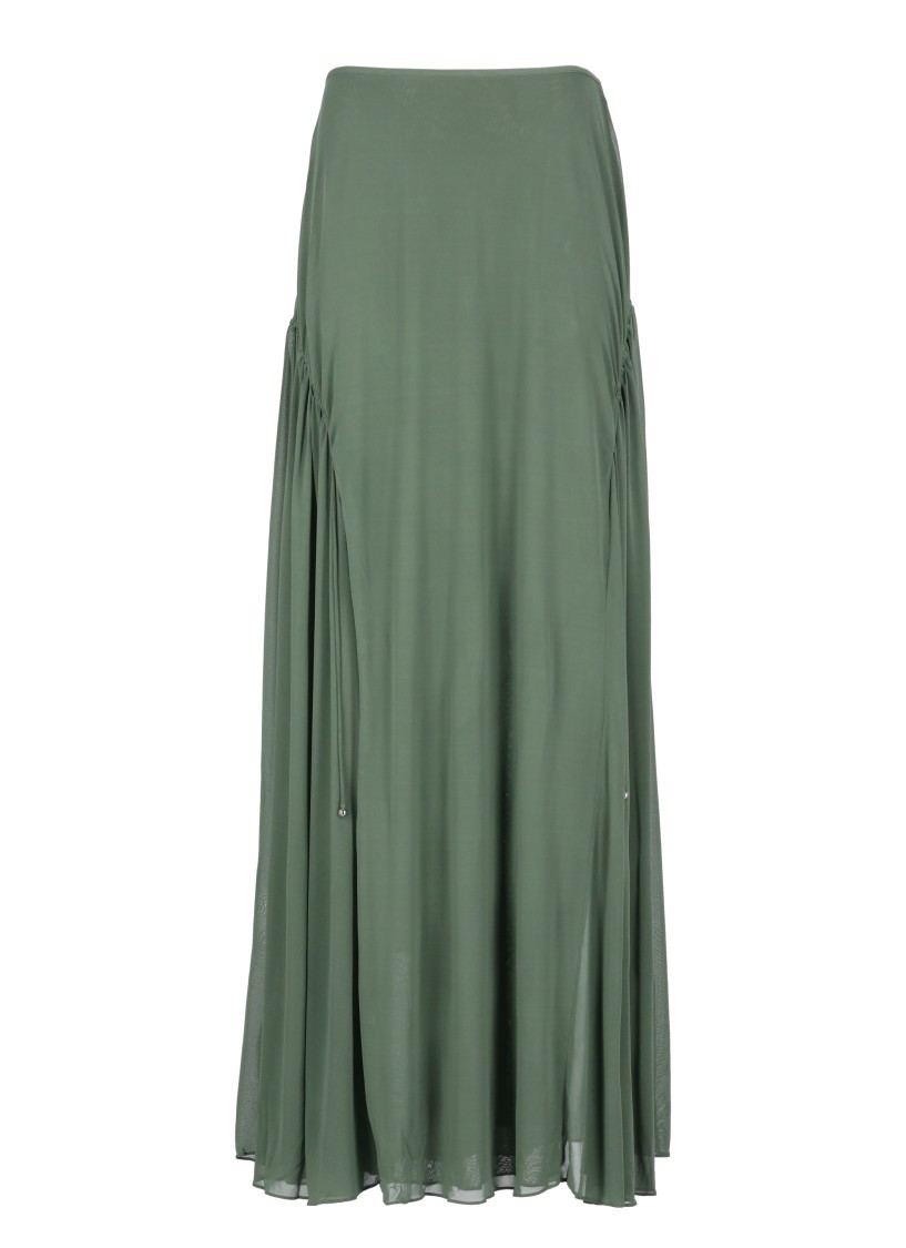 Lanvin Jersey Maxi Skirt In Green