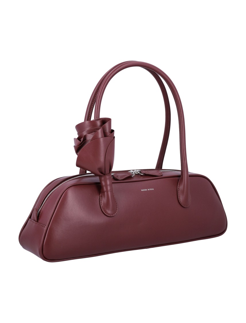 Magda Butrym Burgundy Brigitte Trapeze Shoulder Bag In Burgundy