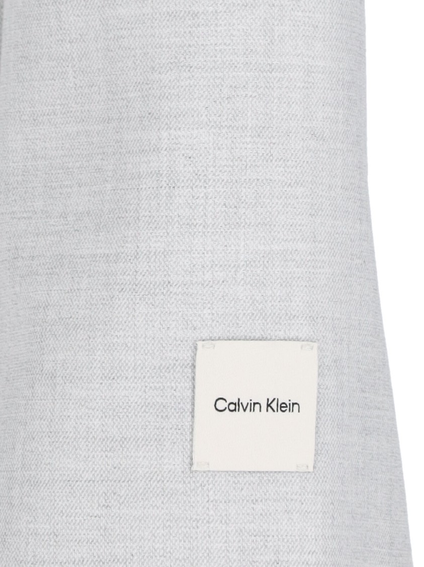 Shop Calvin Klein Single-breasted Blazer – Grey