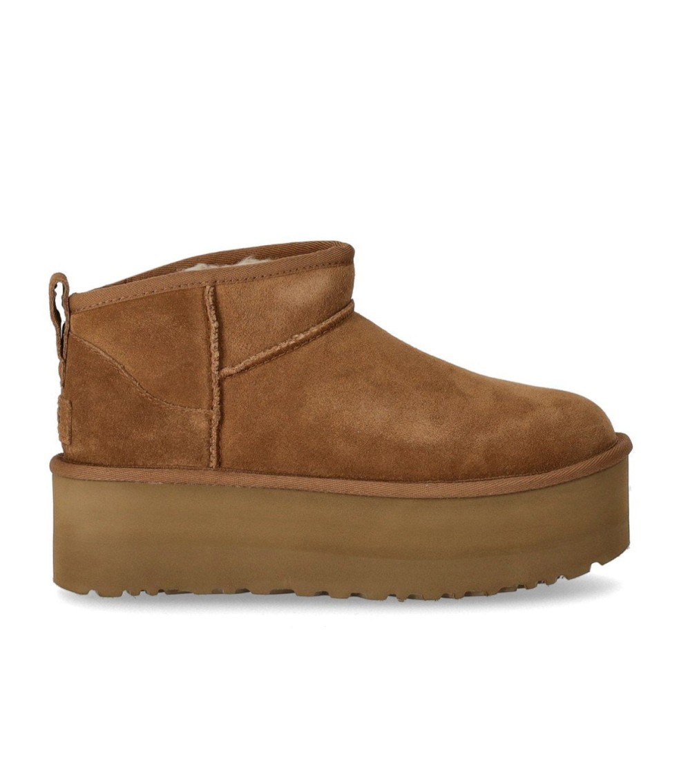 Ugg Classic Ultra Mini Platform Chestnut Boot In Brown