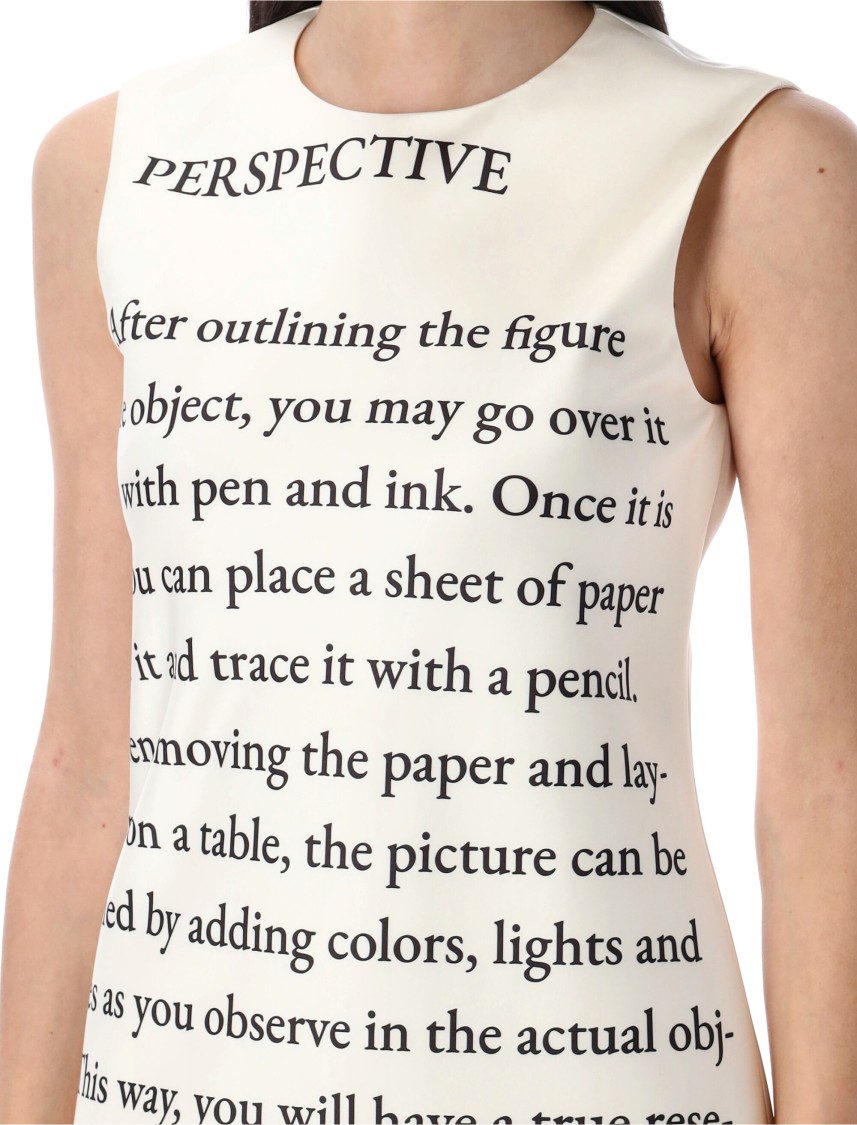 Jw Anderson Off-white Text Print Shift Minidress