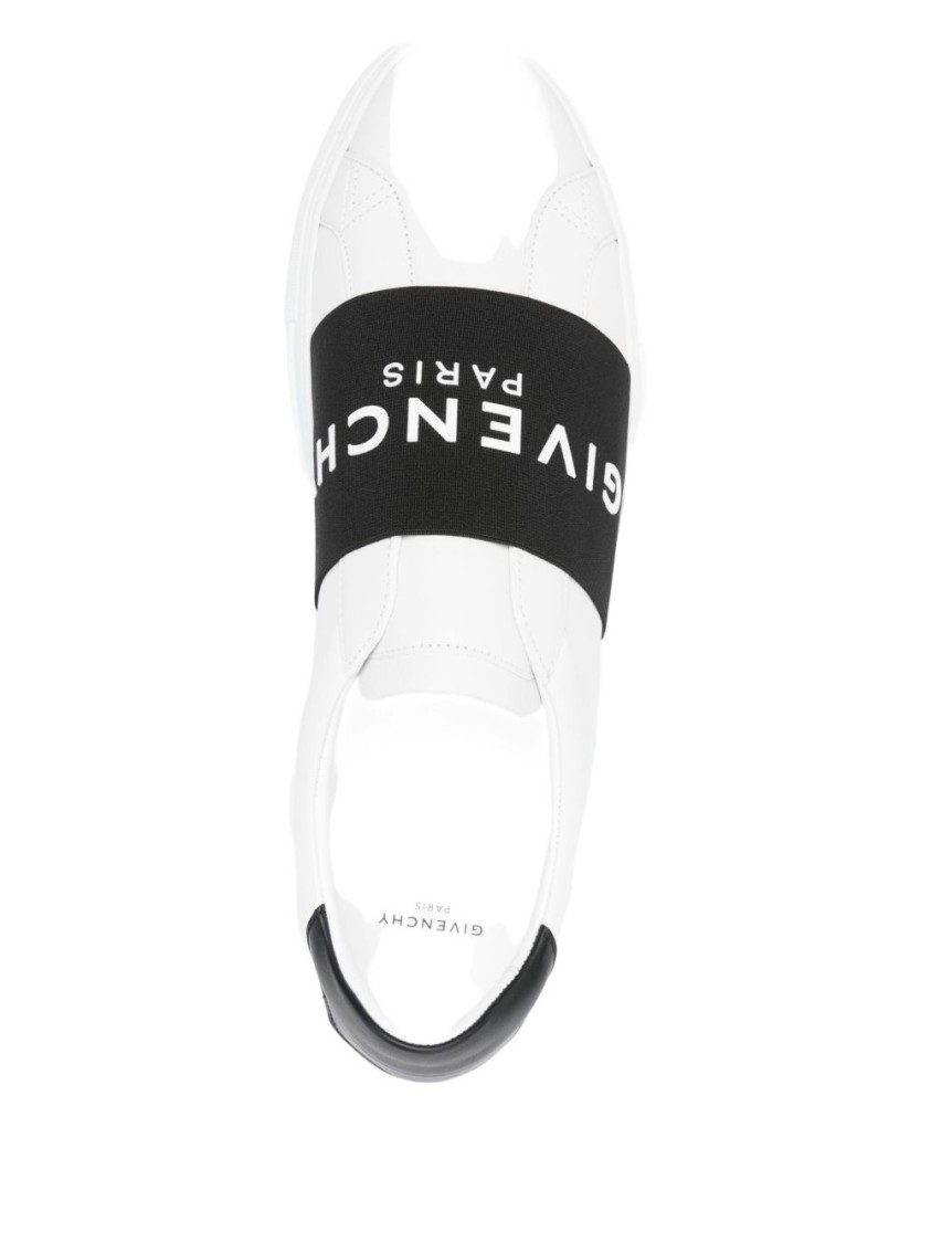 Givenchy Urban Street Sneakers In Leather With Elastic Band In White