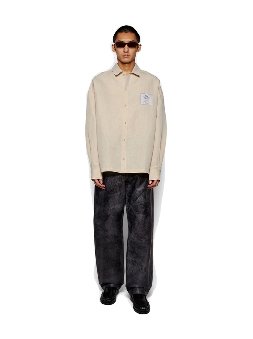 Jacquemus La Chemise Atelier Halter Off White In Neutrals