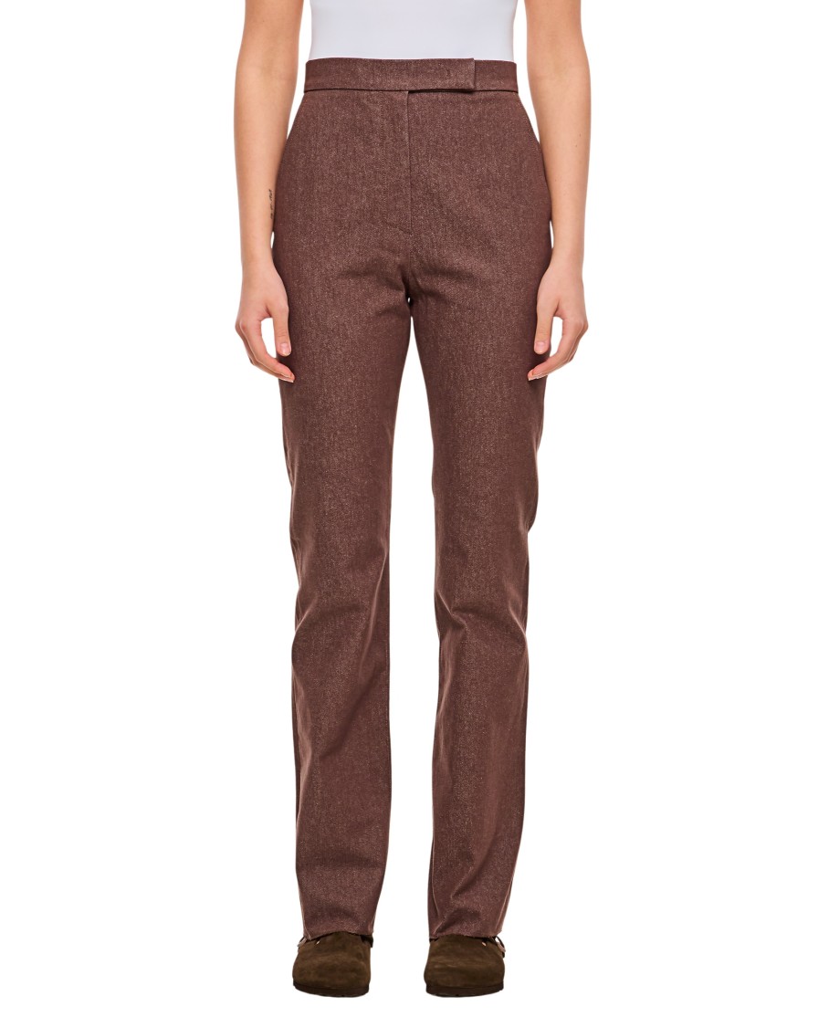 Max Mara Galizia Chino Denim In Brown