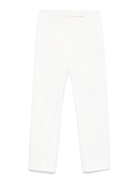 Max Mara Chenzia Trousers In White Pinstriped Jacquard