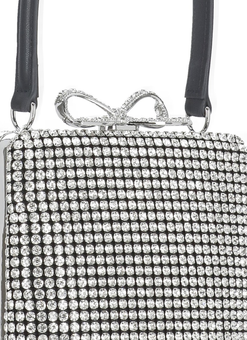 Shop Self-portrait Silver Self Portrait Strass Hand