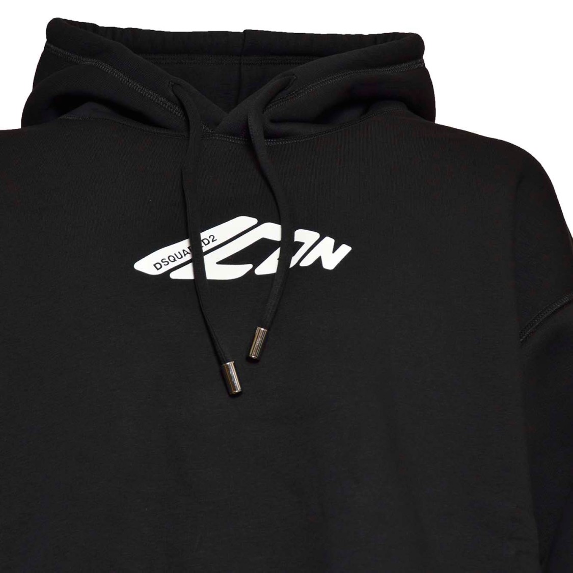 Dsquared2 Black Cotton Icon Relax Fit Hoodie | THE LIST