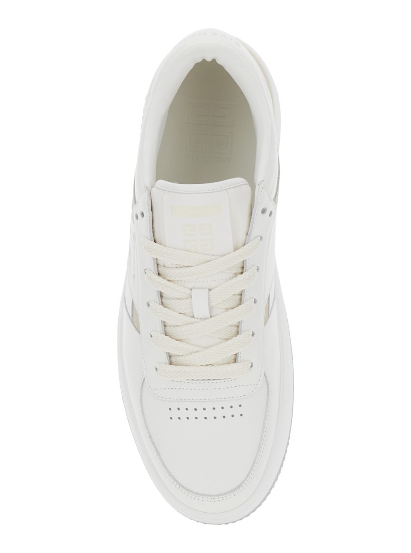 Shop Givenchy Leather Low-top Sneakers In White