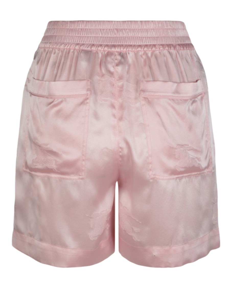 Burberry Ekd Jacquard Silk Shorts In Pink