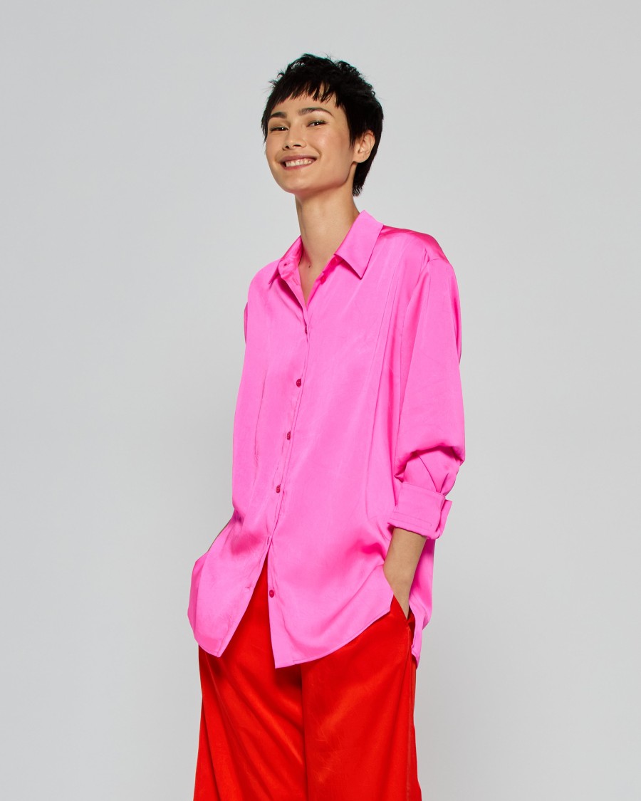 Shop Serena Bute Oversized Shirt '25 - Shocking Pink