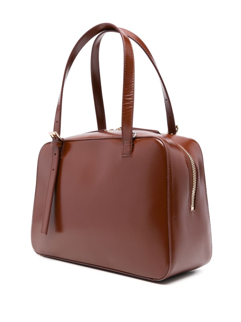 Apc A.p.c. Structured Shoulder Bag With Top Zip Closure In Red
