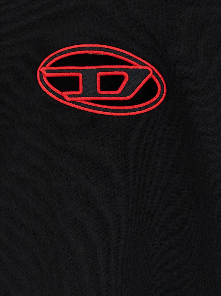 Diesel 'slimmy Hood' Sweatshirt In Black