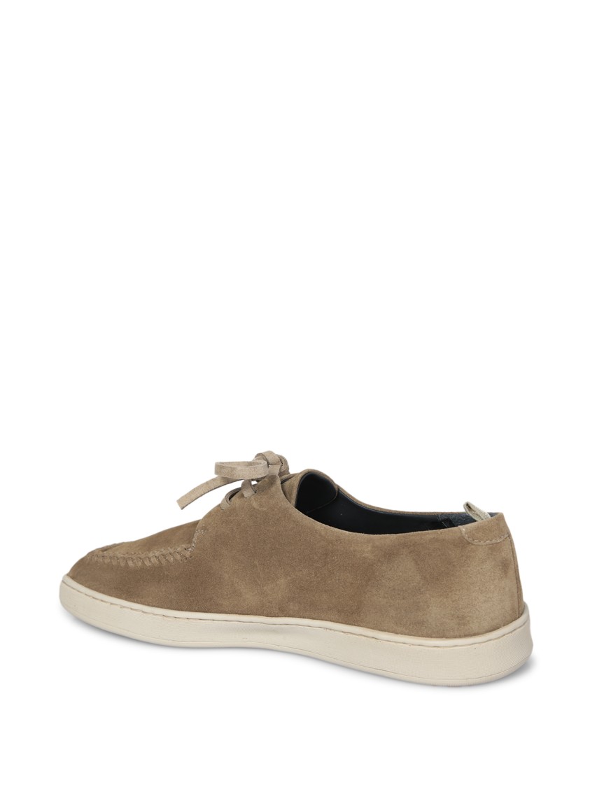 Officine Creative Herbie Lead Lace Suede Brown Loafer In Brown