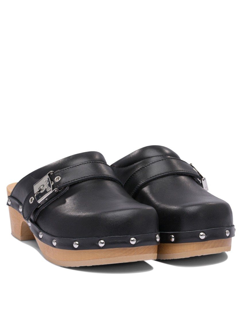 Scholl Pescura Clog 50 Blk&honey Ltre 50mm In Black